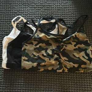 3 Pack Double Strap Sports Bras